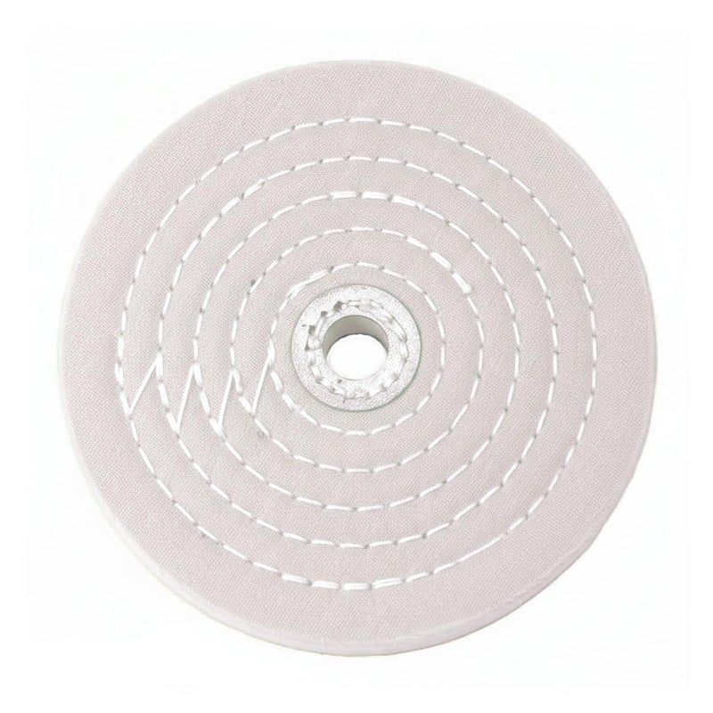 JUNLIXN 6" 70 Ply Cotton Buffing Wheels - 5/8'' Arbor Hole Cotton Buffing Polishing Wheel for Bench Grinder, Die Grinder (White) - Image 1